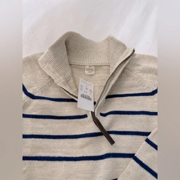 Crewcuts NWT 1/4 zip striped sweater - Picture 2 of 4